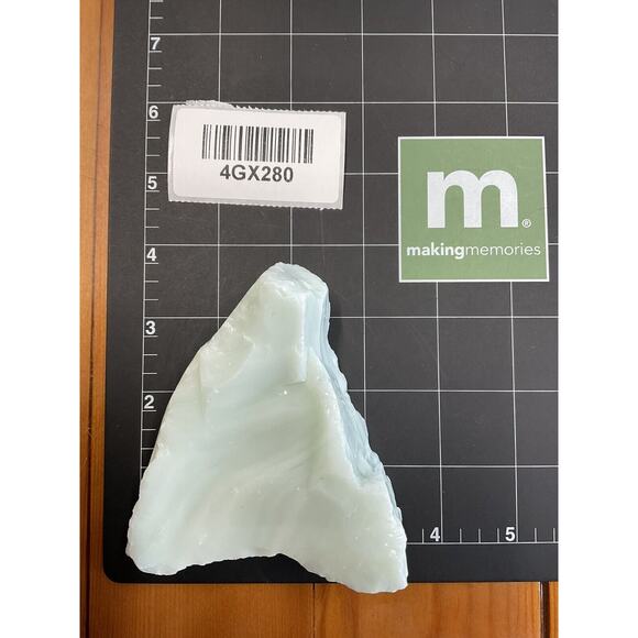 Light Green Art Glass Cullet Glowing Manganese Slag Glass #4GX280 - Picture 7 of 7